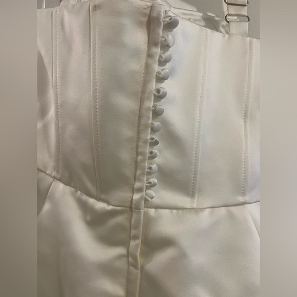 Meshki White Satin Corset Mini Dress - Picture 4 of 8